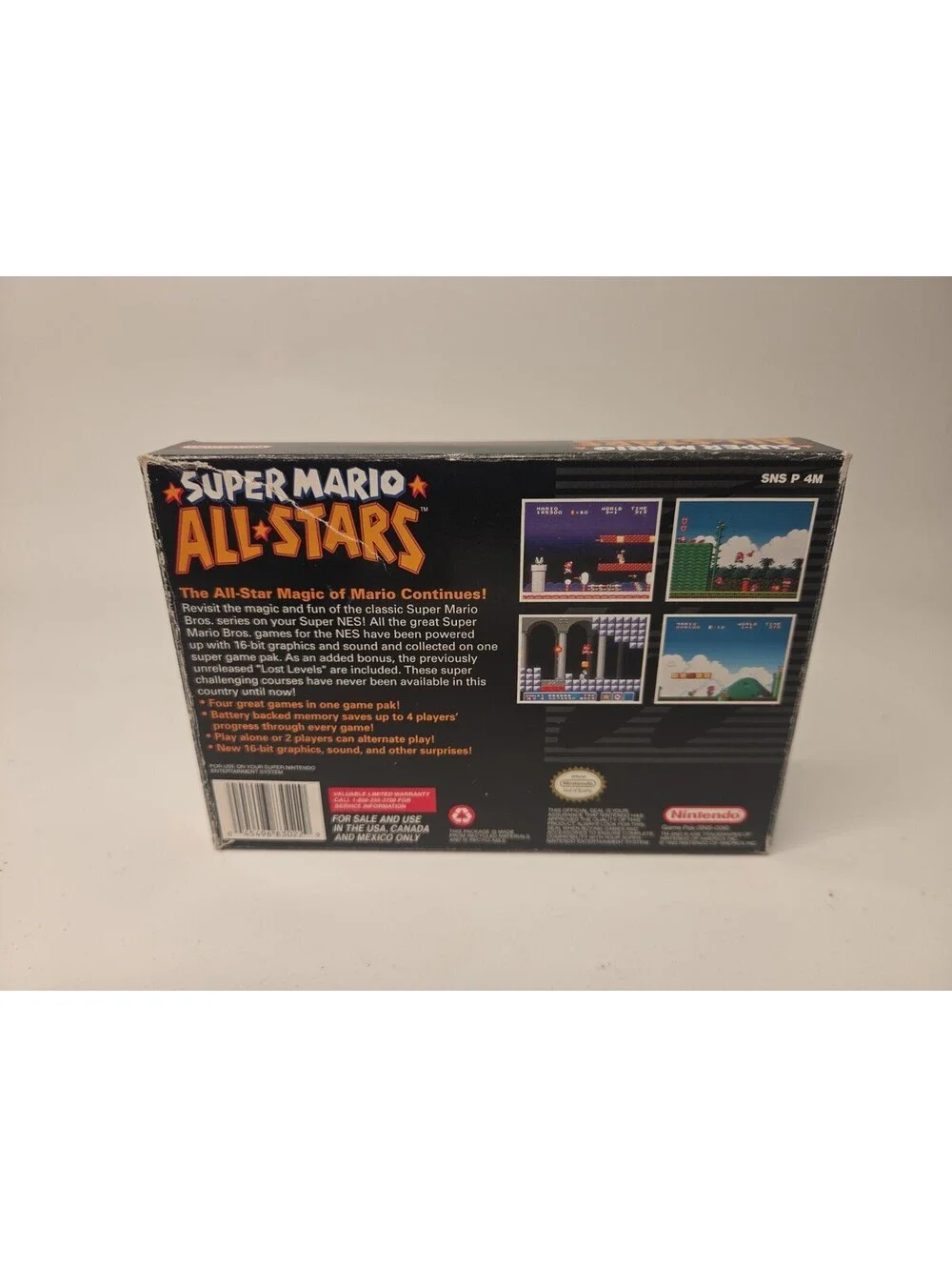 Super Mario All-Stars (Super Nintendo SNES) CIB Complete in Box Manual TESTED